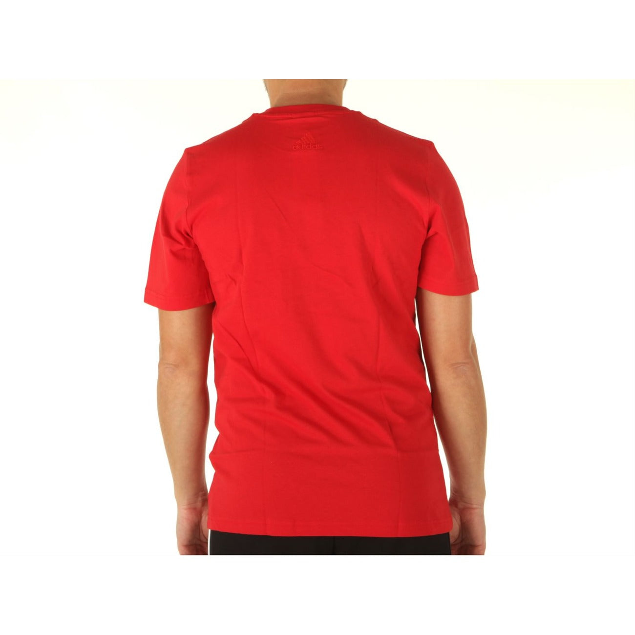 Back view of a red Adidas men&