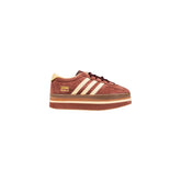 Adidas women’s sneakers brown with beige stripes and platform sole for casual wear