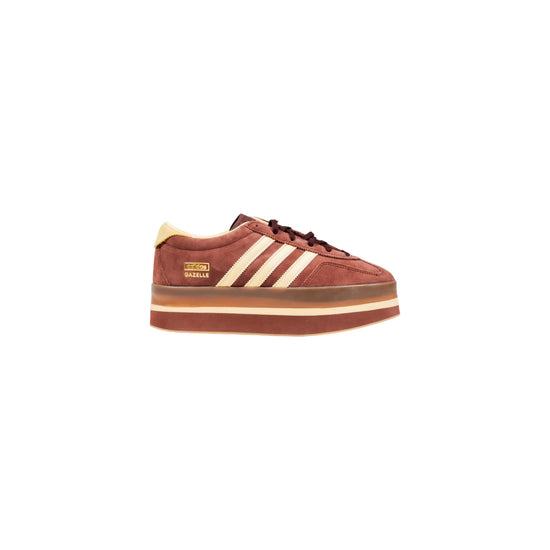 Adidas women’s sneakers brown with beige stripes and platform sole for casual wear